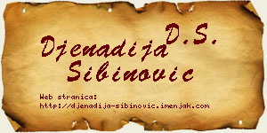 Đenadija Sibinović vizit kartica